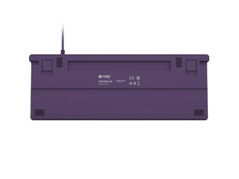 KLAWIATURA DLA GRACZY FURY KANABO K2 US BIAŁE PODŚWIETLENIE MECHANICZNA FIOLETOWA