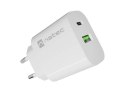 ŁADOWARKA SIECIOWA NATEC RIBERA 1X USB-A + 1X USB-C 20W BIAŁA