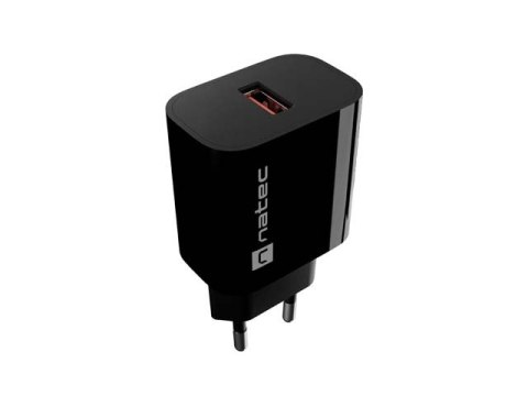 ŁADOWARKA SIECIOWA NATEC RIBERA 1X USB-A 18W CZARNA