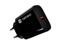 ŁADOWARKA SIECIOWA NATEC RIBERA 1X USB-A 18W CZARNA