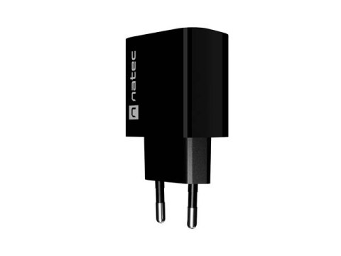 ŁADOWARKA SIECIOWA NATEC RIBERA 1X USB-A 18W CZARNA