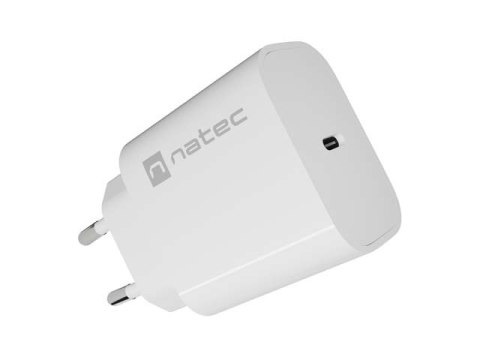 ŁADOWARKA SIECIOWA NATEC RIBERA 1X USB-C 20W BIAŁA