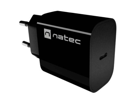 ŁADOWARKA SIECIOWA NATEC RIBERA 1X USB-C 20W CZARNA