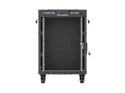 SZAFA INSTALACYJNA RACK STOJĄCA 19" 15U 600X800 CZARNA DRZWI PRZESZKLONE LCD LANBERG (FLAT PACK) V2