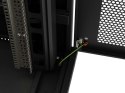 SZAFA INSTALACYJNA RACK STOJĄCA 19" 15U 800X1000 CZARNA DRZWI PERFOROWANE LCD LANBERG (FLAT PACK) V2