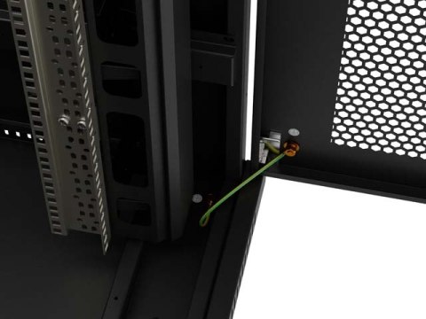 SZAFA INSTALACYJNA RACK STOJĄCA 19" 15U 800X1000 CZARNA DRZWI PERFOROWANE LCD LANBERG (FLAT PACK) V2