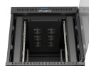 SZAFA INSTALACYJNA RACK STOJĄCA 19" 15U 800X1000 CZARNA DRZWI PRZESZKLONE LCD LANBERG (FLAT PACK) V2