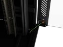 SZAFA INSTALACYJNA RACK STOJĄCA 19" 15U 800X1000 CZARNA DRZWI PRZESZKLONE LCD LANBERG (FLAT PACK) V2
