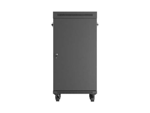 SZAFA INSTALACYJNA RACK STOJĄCA 19" 22U 600X600 CZARNA DRZWI PRZESZKLONE LCD LANBERG (FLAT PACK) V2