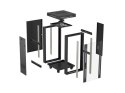 SZAFA INSTALACYJNA RACK STOJĄCA 19" 22U 600X600 CZARNA DRZWI PRZESZKLONE LCD LANBERG (FLAT PACK) V2