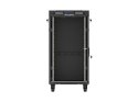 SZAFA INSTALACYJNA RACK STOJĄCA 19" 22U 600X600 CZARNA DRZWI PRZESZKLONE LCD LANBERG (FLAT PACK) V2