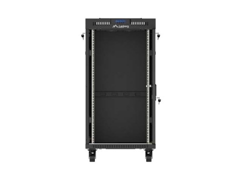 SZAFA INSTALACYJNA RACK STOJĄCA 19" 22U 600X600 CZARNA DRZWI PRZESZKLONE LCD LANBERG (FLAT PACK) V2