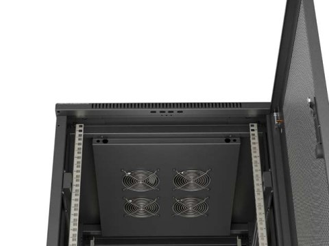 SZAFA INSTALACYJNA RACK STOJĄCA 19" 22U 600X800 CZARNA DRZWI PERFOROWANE LANBERG (FLAT PACK)