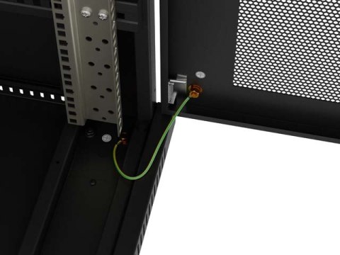 SZAFA INSTALACYJNA RACK STOJĄCA 19" 22U 600X800 CZARNA DRZWI PERFOROWANE LANBERG (FLAT PACK)