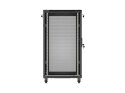 SZAFA INSTALACYJNA RACK STOJĄCA 19" 22U 600X800 CZARNA DRZWI PERFOROWANE LANBERG (FLAT PACK)