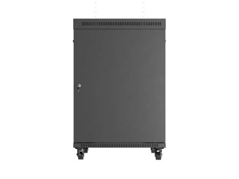 SZAFA INSTALACYJNA RACK STOJĄCA 19" 22U 800X1000 CZARNA DRZWI PRZESZKLONE LCD LANBERG (FLAT PACK) V2