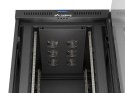 SZAFA INSTALACYJNA RACK STOJĄCA 19" 22U 800X1000 CZARNA DRZWI PRZESZKLONE LCD LANBERG (FLAT PACK) V2