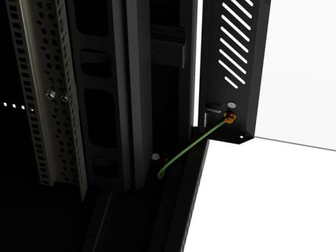 SZAFA INSTALACYJNA RACK STOJĄCA 19" 22U 800X1000 CZARNA DRZWI PRZESZKLONE LCD LANBERG (FLAT PACK) V2