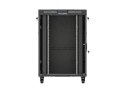 SZAFA INSTALACYJNA RACK STOJĄCA 19" 22U 800X1000 CZARNA DRZWI PRZESZKLONE LCD LANBERG (FLAT PACK) V2
