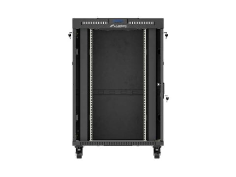 SZAFA INSTALACYJNA RACK STOJĄCA 19" 22U 800X1000 CZARNA DRZWI PRZESZKLONE LCD LANBERG (FLAT PACK) V2