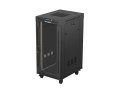 SZAFA INSTALACYJNA RACK STOJĄCA 19" 24U 600X800 CZARNA DRZWI PRZESZKLONE LCD LANBERG (FLAT PACK) V2