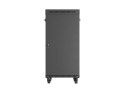 SZAFA INSTALACYJNA RACK STOJĄCA 19" 24U 600X800 CZARNA DRZWI PRZESZKLONE LCD LANBERG (FLAT PACK) V2