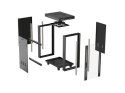 SZAFA INSTALACYJNA RACK STOJĄCA 19" 24U 600X800 CZARNA DRZWI PRZESZKLONE LCD LANBERG (FLAT PACK) V2