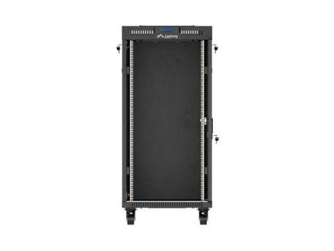 SZAFA INSTALACYJNA RACK STOJĄCA 19" 24U 600X800 CZARNA DRZWI PRZESZKLONE LCD LANBERG (FLAT PACK) V2