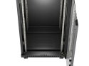 SZAFA INSTALACYJNA RACK STOJĄCA 19" 27U 600X600 CZARNA DRZWI PRZESZKLONE LCD LANBERG (FLAT PACK) V2