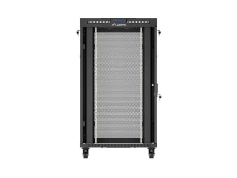 SZAFA INSTALACYJNA RACK STOJĄCA 19" 27U 800X1000 CZARNA DRZWI PERFOROWANE LCD LANBERG (FLAT PACK) V2