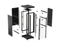 SZAFA INSTALACYJNA RACK STOJĄCA 19" 27U 800X1000 CZARNA DRZWI PRZESZKLONE LCD LANBERG (FLAT PACK) V2