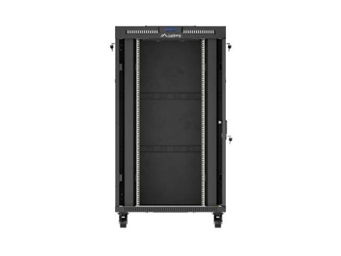 SZAFA INSTALACYJNA RACK STOJĄCA 19" 27U 800X1000 CZARNA DRZWI PRZESZKLONE LCD LANBERG (FLAT PACK) V2
