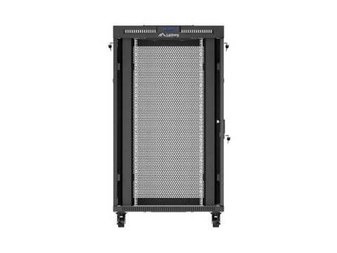 SZAFA INSTALACYJNA RACK STOJĄCA 19" 27U 800X1200 CZARNA DRZWI PERFOROWANE LCD LANBERG (FLAT PACK) V2