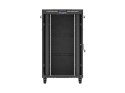 SZAFA INSTALACYJNA RACK STOJĄCA 19" 27U 800X1200 CZARNA DRZWI PRZESZKLONE LCD LANBERG (FLAT PACK) V2