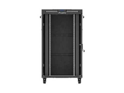 SZAFA INSTALACYJNA RACK STOJĄCA 19" 27U 800X1200 CZARNA DRZWI PRZESZKLONE LCD LANBERG (FLAT PACK) V2
