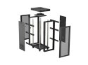 SZAFA INSTALACYJNA RACK STOJĄCA 19" 37U 600X800 CZARNA DRZWI PERFOROWANE LCD LANBERG (FLAT PACK) V2