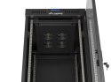 SZAFA INSTALACYJNA RACK STOJĄCA 19" 37U 600X800 CZARNA DRZWI PRZESZKLONE LCD LANBERG (FLAT PACK) V2