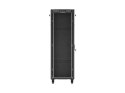 SZAFA INSTALACYJNA RACK STOJĄCA 19" 37U 600X800 CZARNA DRZWI PRZESZKLONE LCD LANBERG (FLAT PACK) V2