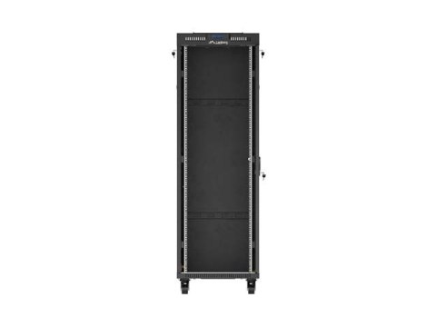 SZAFA INSTALACYJNA RACK STOJĄCA 19" 37U 600X800 CZARNA DRZWI PRZESZKLONE LCD LANBERG (FLAT PACK) V2