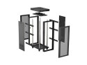 SZAFA INSTALACYJNA RACK STOJĄCA 19" 42U 600X1000 CZARNA DRZWI PRZESZKLONE LCD LANBERG (FLAT PACK) V2
