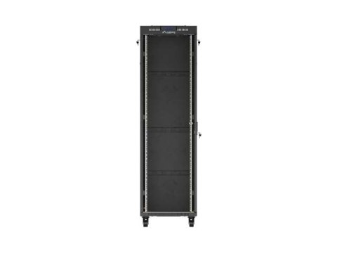 SZAFA INSTALACYJNA RACK STOJĄCA 19" 42U 600X1000 CZARNA DRZWI PRZESZKLONE LCD LANBERG (FLAT PACK) V2