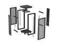 SZAFA INSTALACYJNA RACK STOJĄCA 19" 42U 600X600 CZARNA DRZWI PERFOROWANE LCD LANBERG (FLAT PACK) V2