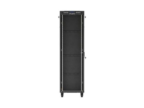 SZAFA INSTALACYJNA RACK STOJĄCA 19" 42U 600X600 CZARNA DRZWI PRZESZKLONE LCD LANBERG (FLAT PACK) V2