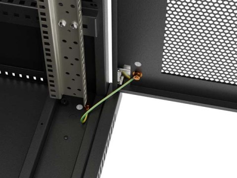 SZAFA INSTALACYJNA RACK STOJĄCA 19" 42U 600X800 CZARNA DRZWI PERFOROWANE LCD LANBERG (FLAT PACK) V2