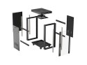 SZAFA INSTALACYJNA RACK STOJĄCA 19" 42U 600X800 CZARNA DRZWI PRZESZKLONE LCD LANBERG (FLAT PACK) V2