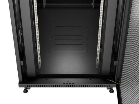 SZAFA INSTALACYJNA RACK STOJĄCA 19" 42U 800X1200 CZARNA DRZWI PERFOROWANE LCD LANBERG (FLAT PACK) V2
