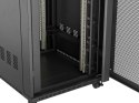 SZAFA INSTALACYJNA RACK STOJĄCA 19" 42U 800X1200 CZARNA DRZWI PERFOROWANE LCD LANBERG (FLAT PACK) V2