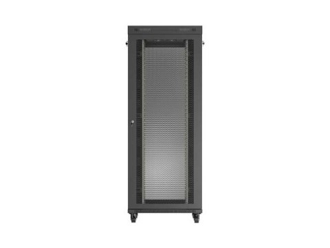 SZAFA INSTALACYJNA RACK STOJĄCA 19" 42U 800X800 CZARNA DRZWI PERFOROWANE LCD LANBERG (FLAT PACK)