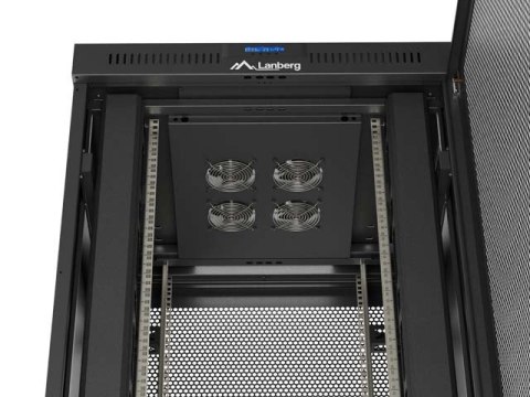 SZAFA INSTALACYJNA RACK STOJĄCA 19" 42U 800X800 CZARNA DRZWI PERFOROWANE LCD LANBERG (FLAT PACK)