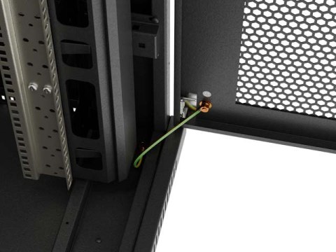 SZAFA INSTALACYJNA RACK STOJĄCA 19" 42U 800X800 CZARNA DRZWI PERFOROWANE LCD LANBERG (FLAT PACK)